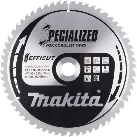 Lame de scie Makita EFFICUT 305x2 15x30 0 mm Z60 10°