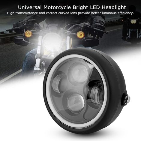 Phare avant rond universel rétro pour moto à LED, style rétro (1/5)
