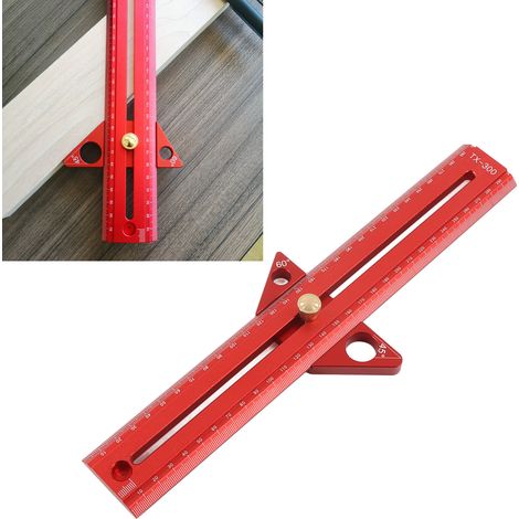 Multifunktionales Lineal aus Aluminiumlegierung für die Holzbearbeitung (30 cm) (1/5)