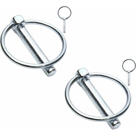 2x goupille clip diamètre 6mm x longueur 45mm acier tondeuse tracteur motoculteur