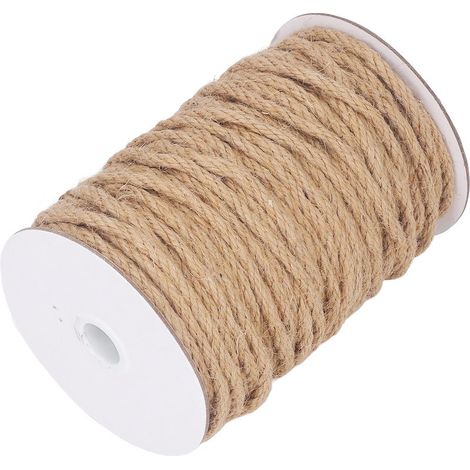 Corde Chanvre Tressée 6mm 50m pour Décoration Intérieure et Jardinage (1/5)