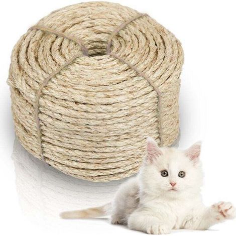 Corde de sisal Corde d'arbre à chat naturelle, XU,Échelle de chat Arbre à chat diff. Longueurs 2500x0.6CM - KZQ (1/4)
