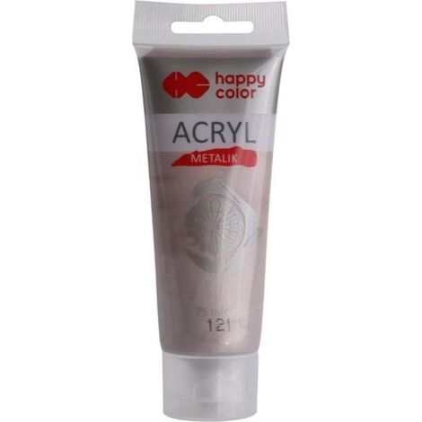Pittura acrilica metallizzata Happy Color oro rosa 75 ml - per dipingere su legno e tessuti