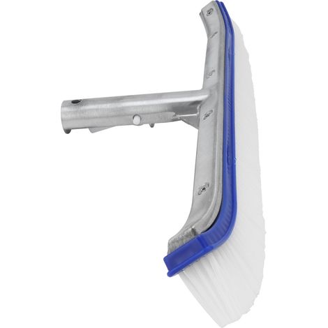 Balai de piscine avec manche en aluminium pour nettoyer murs, carrelages et sols - Brosse robuste, tête large, usage extérieur, outil d'entretien efficace (1/5)