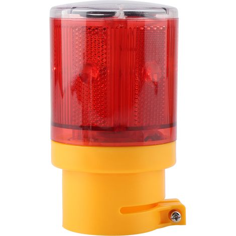 Segnale luminoso di avvertimento a LED lampeggiante, allarme di sicurezza di emergenza a energia solare, lampada stroboscopica (rossa).