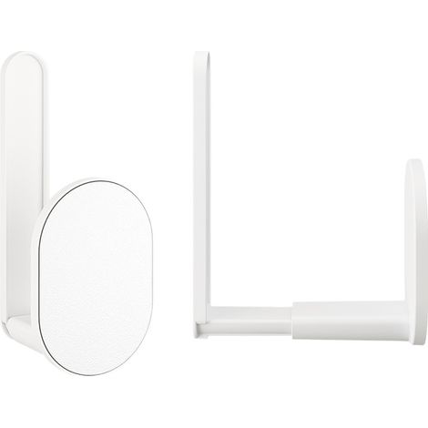 2 soportes magnéticos laterales con ventosa para refrigerador, para sujetar objetos de pared, film plástico y toallero de papel de cocina, retráctiles.