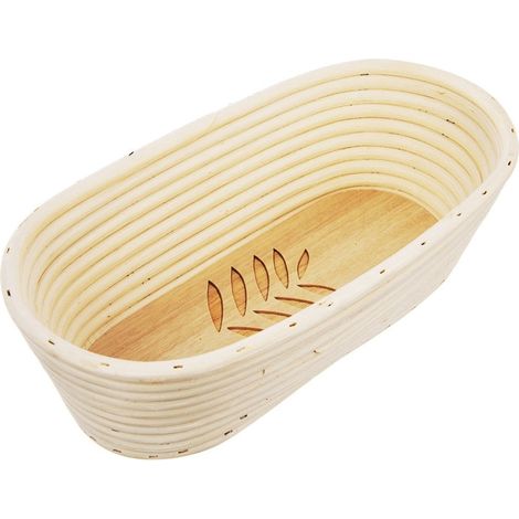 Cesta de rat谩n para fermentar masa de pan, 1,5 kg / 32x15x9 cm (1/5)