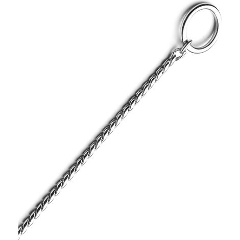 60 cm x 0,4 cm collare: Collare a strozzo con serpentina fine in ottone cromato per cani