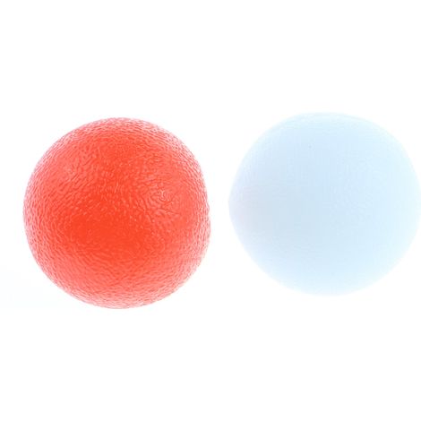 Stress Ball - Gel Silicone - 5 cm - Ferme et Souple - Rééducation Main Poignet - Renforcement Préhension - Lot de 2 (1/5)