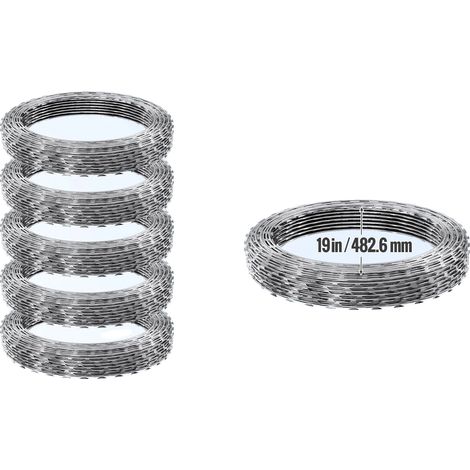 Recinzione in filo spinato, acciaio zincato a caldo, design a doppia spirale, SRBW17.5 (1/2)