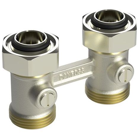Danfoss Universalverschraubung RLV-KB für Ventil-Heizörper, Heizkörper G 3/4", Durchgangsausführung