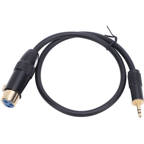 Câble XLR vers jack 3,5 mm (1,6 pi) - Câble stéréo mâle 3,5 mm (1/8 po) vers XLR femelle pour téléphone, ordinateur portable, haut-parleur et table de mixage (1/5)
