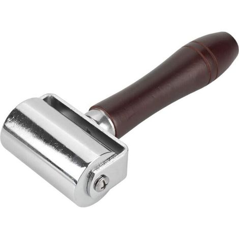 60-mm-Lederpresswalze aus Kohlenstoffstahl, geklebte Arbeitskante, Walze für Lederpresswerkzeuge, Lederhandwerk (1/4)