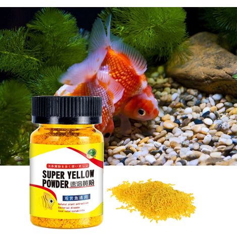 Poudre jaune instantanée pour aquarium, prévention des infections chez poissons d'ornement