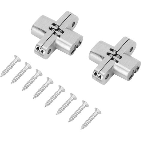 2 charnières de porte pliantes dissimulées à 180 degrés, accessoire de quincaillerie (1) (1/5)