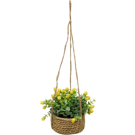 Künstliche Hänge-Rose Musa 42 cm - Gelb (1/5)