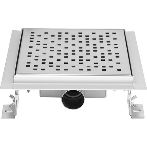 Bc-elec - Q15-15 Duschrinne aus Edelstahl, quadratisch, 15cm, Duschabfluss, h�henverstellbar 63-83mm