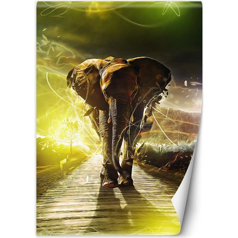 Fototapete Neon Elefant Tier 100x140 cm (1/5)