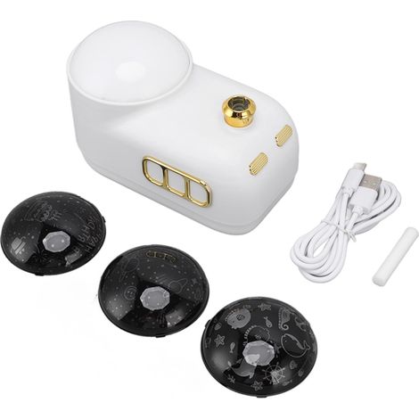 Humidificateur d'air USB silencieux avec projection - 3 films inclus - Design mignon blanc pour chambre et salon (1/5)