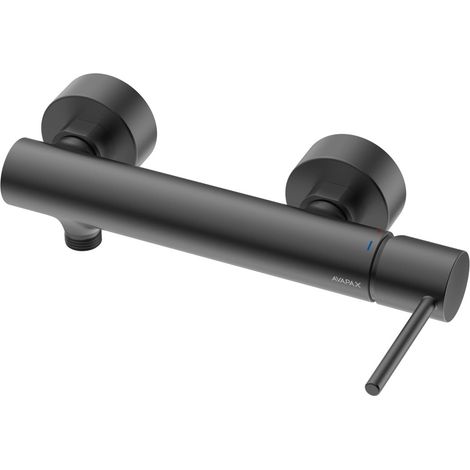 Robinet de douche - Gris anthracite mat - Fixation murale - Monocommande - Cartouche céramique 30 mm