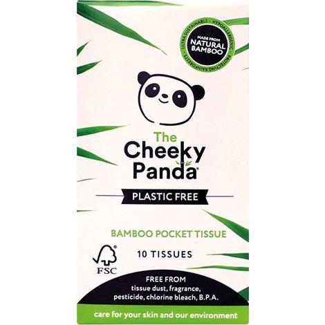 Toallitas húmedas biodegradables de bolsillo 100% bambú The Cheeky Panda, 10 unidades (1/5)