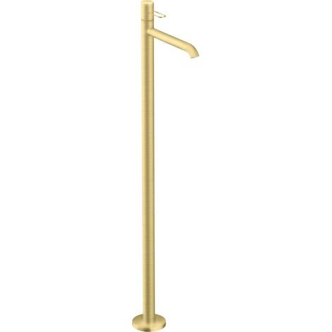 Mitigeur monocommande pour lavabo AXOR UNO, poignée en levier, posé au sol, finition laiton brossé (1/2)