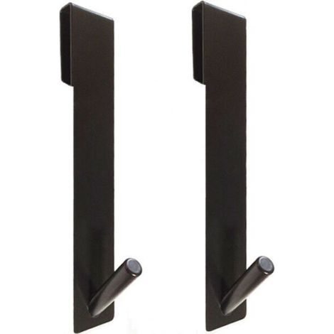 Duschwandhaken, 2er-Set Edelstahl-Duschhaken, Glas-Duschwandhaken, schwarze Hänge-Duschhaken (1/3)