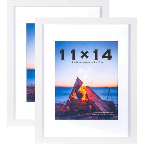Scholar Tree Holz-Bilderrahmen 35,6x27,9 cm 2er Set weiß 14x11-2P (1/5)
