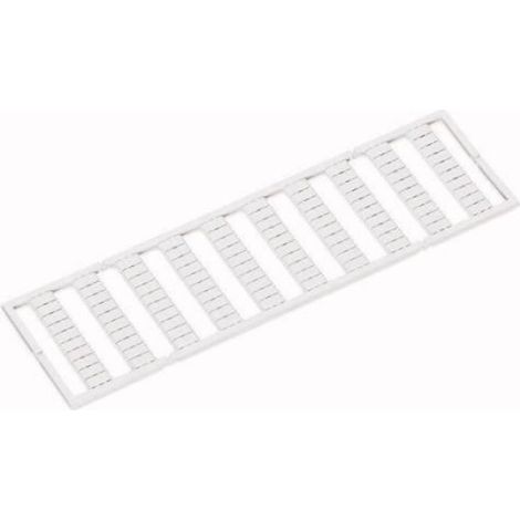 Bande d'étiquettes - Carte de marquage - Numérotation 1 à 50 double colonne - Adaptée bornes 5 à 17,5 mm - Plastique blanc rigide - Lot de 5