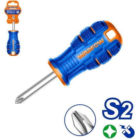 Destornillador Carrocero Phillips PH1 de 38mm con Punta Magnética WADFOW
