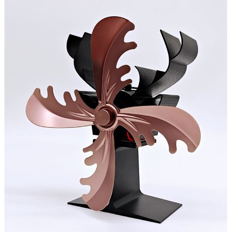 Ventilateur de cheminée renne wapiti noël bois combustion de l'air bûche ventilateur thermique-bronze (1/2)