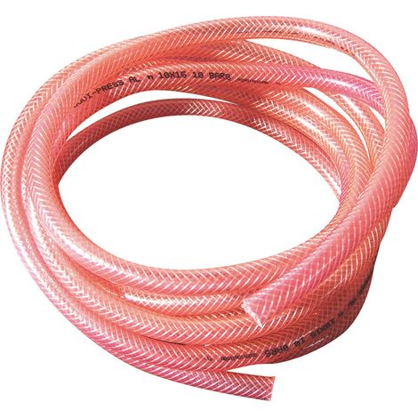 Tuyau souple PVC armé pour camping-car, caravane : Diamètre intérieur : 10 mm. Longueur : 2 mètres. Coloris : Rouge