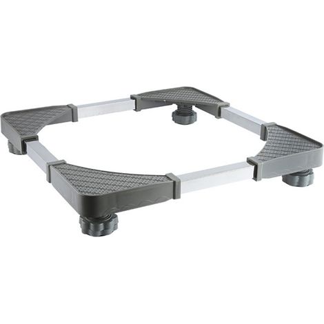 Support mobile pour réfrigérateur et lave-linge, base ajustable en acier inoxydable avec 4 pieds robustes, style réfrigérateur (1/5)