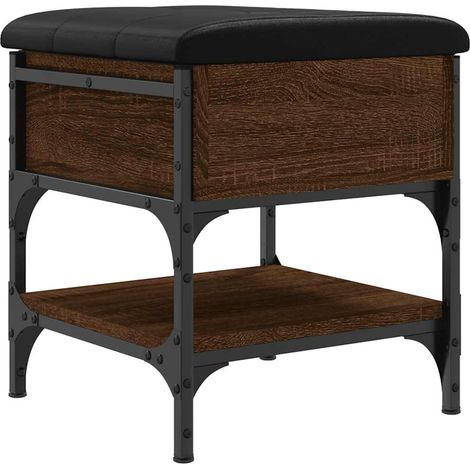Shoe Bench Brown Oak 42x42x45 cm Engineered Wood vidaXL (1/5)