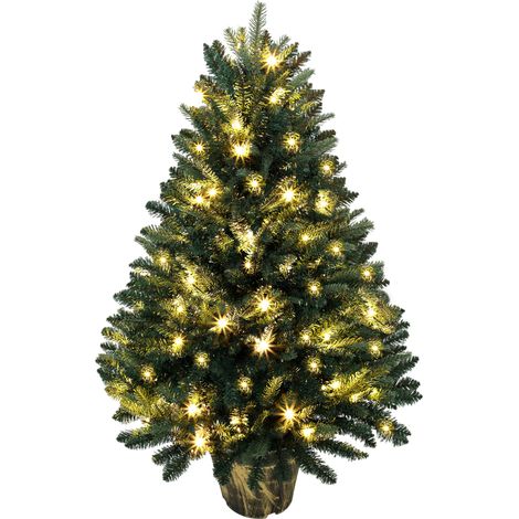HOMCOM Realistic Xmas Tree with 80 Lights, Green (1/5)