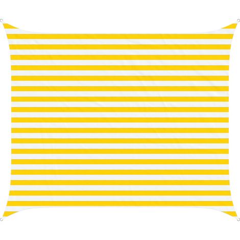 Maison Exclusive - Sonnensegel Gelb und Weiß 2,5 x 3 m 100 % Poly