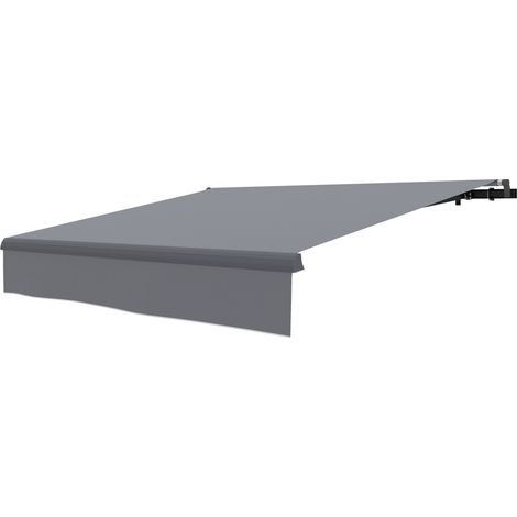 Store à Manivelle Toldo Rétractable 295x200 cm Gris Protection UV Aluminium