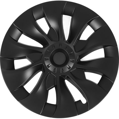 4 cache-moyeu de roue robustes et puissants, protection renforcée pour jante, remplacement pour Tesla Model 3 2017-2023, noir mat (1/5)