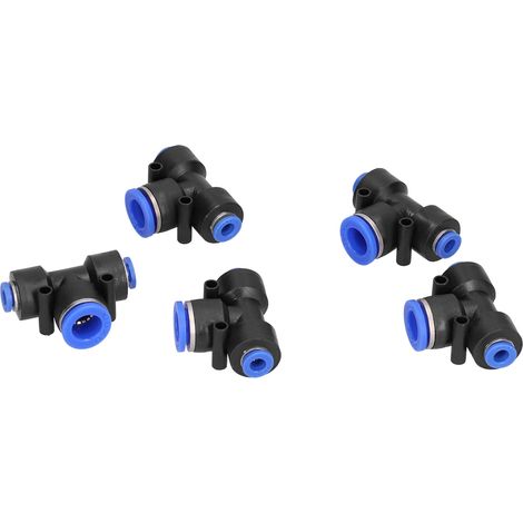 10 Pièces Té Union en Plastique pour Raccordement Pneumatique Rapide Tuyau d'Air PEG6‑12‑6 (1/5)