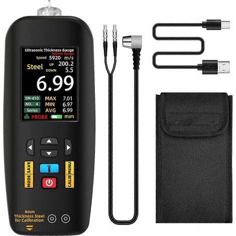 Ultraschall-Dickenmessgerät mit Farbdisplay und Sonde
