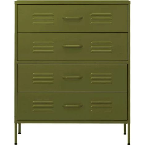 Étagère de Toilette sur Pied, 80x35x101.5 cm, Structure en Acier Robuste, Couleur Vert Olive, Meuble de Rangement Salle de Bain avec 4 Niveaux, Design Moderne et Stable (1/5)