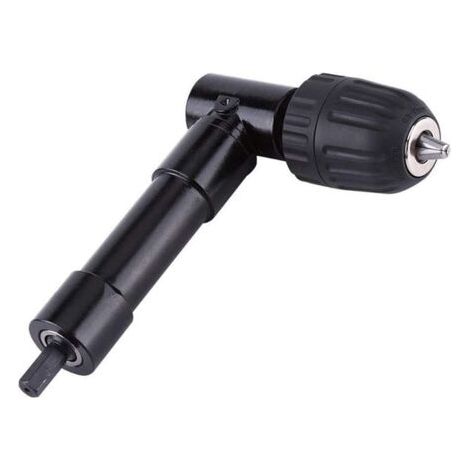 Mandrin Angle Droit 90 Autoserrant Adaptateur de Foret Renvoi dAngle pour Perceuse Dgagement Rapide PZCC (1/4)