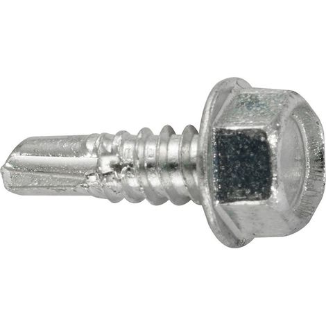 Scatola da 8 unità di viti per lamiera a testa esagonale autoperforanti Fadix 4,8x16mm