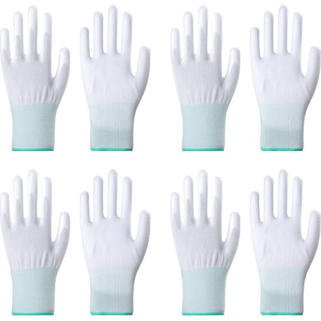 Paar Friseurhandschuhe, Thermohandschuhe mit Silikonfingern, hitzebeständige Schutzhandschuhe, isolierende Handschuhe für Glätteisen und Lockenstäbe, für linke und rechte Hände (1/5)