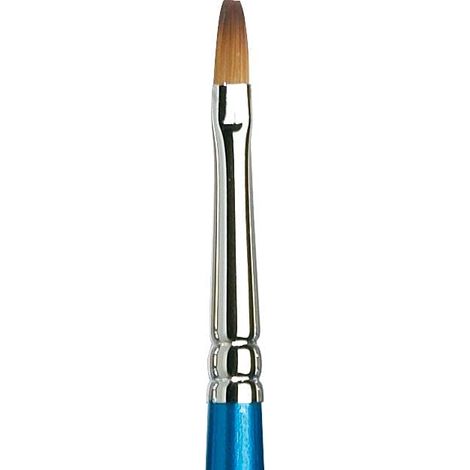 Winsor & Newton Cotman WN5305005, Pennello, Legno, Nr. 5 - 4,3 mm, Flach - Pinsel, langer Stiel, Blu (1/3)