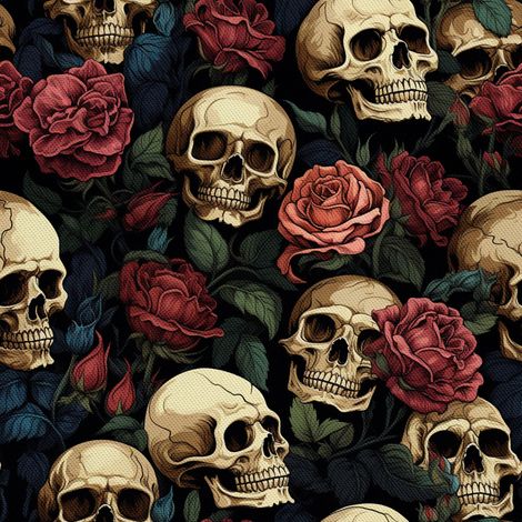 Tela Oxford decorativa para exteriores - Motivo de calavera I DX4735 (1/5)