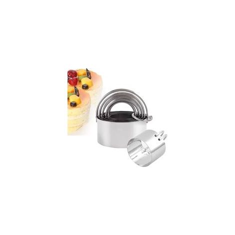 Tagliabiscotti rotondo in acciaio inox - per tutti i tipi di dolci - biscotti e muffin (scatola rotonda colorata) - Crezuo