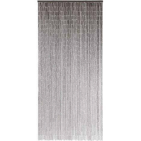 Vorhang Taupe aus Bambusröhrchen, 90x200 cm (1/3)