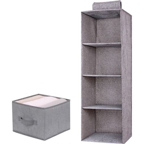 Sac de rangement suspendu lavable pour vêtements, sac de rangement multicouche pour tiroir de penderie (1/5)