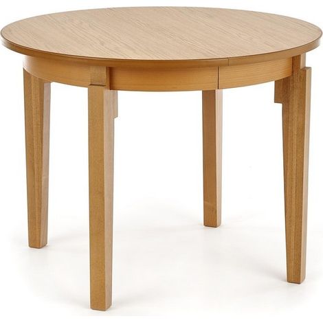 Table ronde extensible 100-200cm placage bois Cox (1/5)